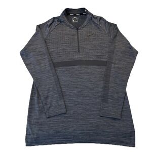 Nike Golf Pullover Mens Large Blue Dri-FIT Quarter Zip Long Sleeve Athletic Top